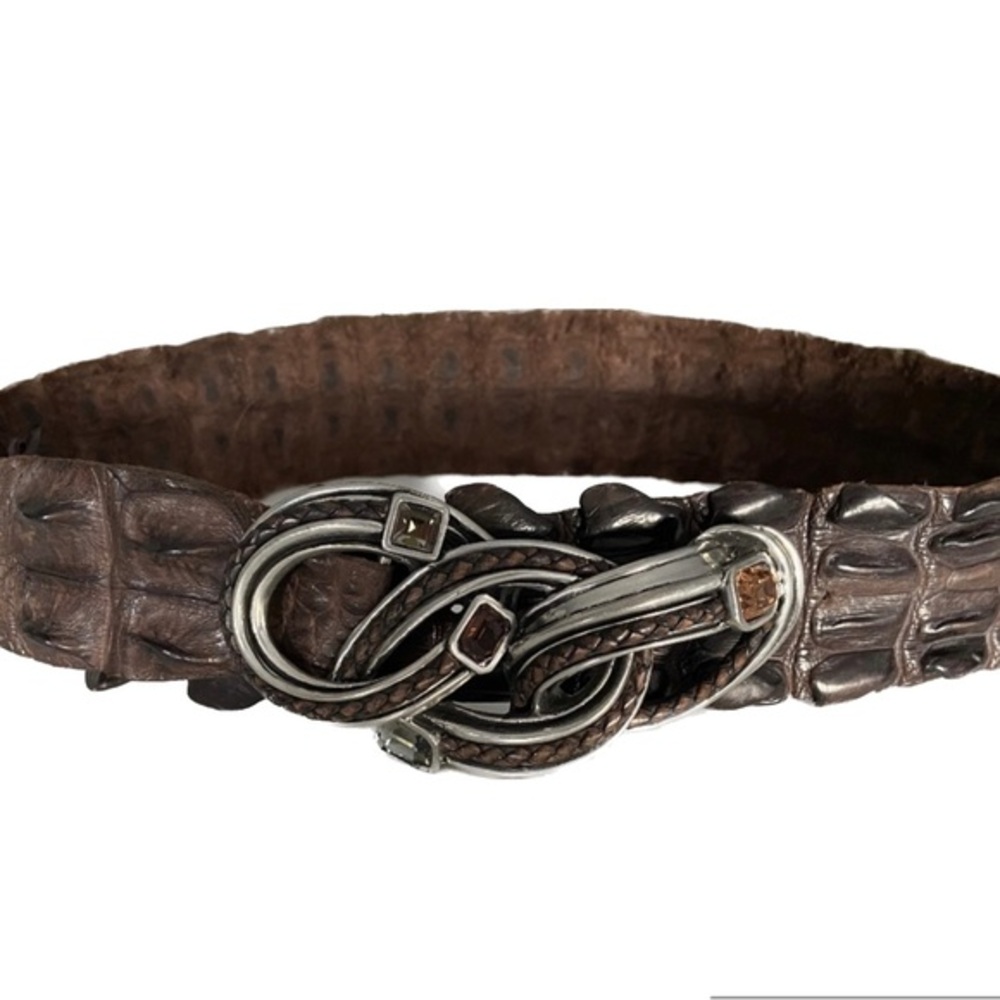 Alligator belt authentic, genuine jeweled buckle made by artisan…
